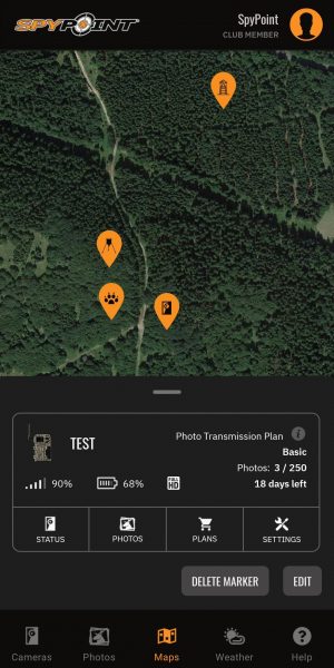 spypoint camera app